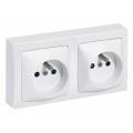  PRISE 2X2P+T PRECABLE F/B BLC 