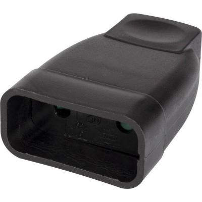  FICHE FEMELLE 2P6A NOIR 9MM 