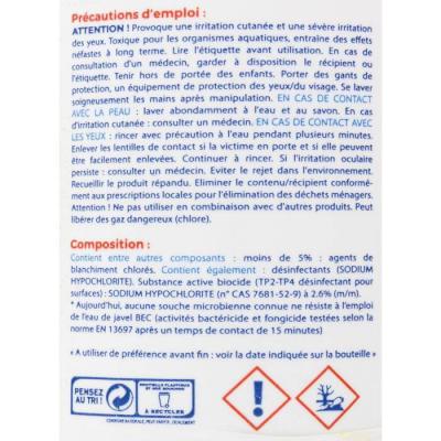  JAVEL BEC 2,6%CHLORE ACTIF  2L 