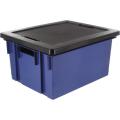  BAC+COUVERCLE BLEU/NOIR 10L 