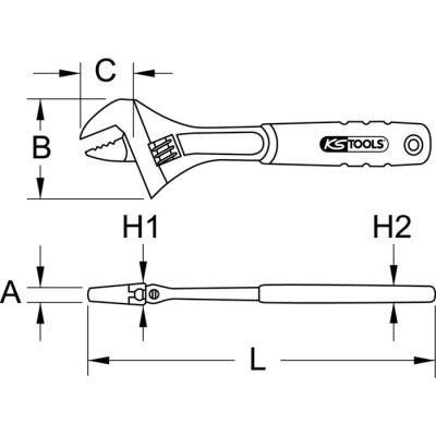  "CLE MOLETTE BIMATIERE 8"" L20 