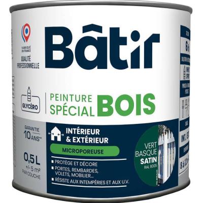  P/BOIS SAT 0,5L VERT B RAL6005 