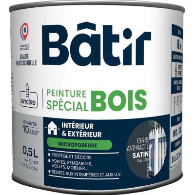  P/BOIS SAT 0,5L GRIS A RAL7016 