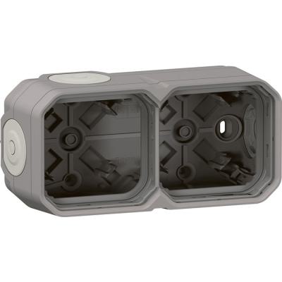  PLEXO BOITIER 2P H/V GRIS 