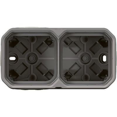  PLEXO BOITIER 2P H/V GRIS 