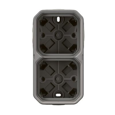  PLEXO BOITIER 2P H/V GRIS 