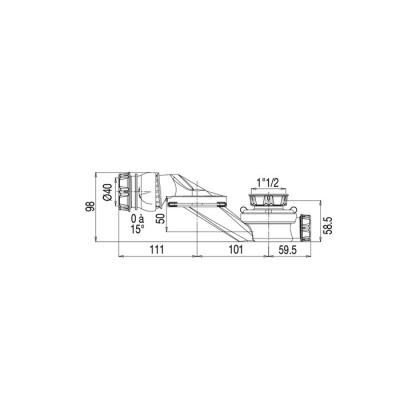  SIPHON BAIGNOIRE EXTRA PLAT 
