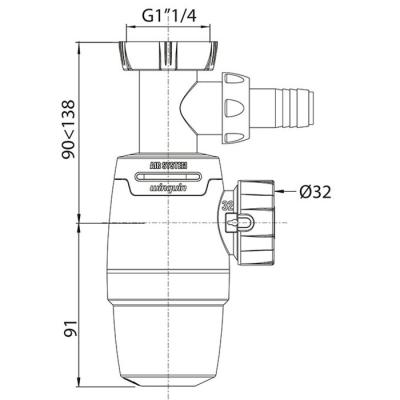  SIPHON DE LAVABO NEO AIR 