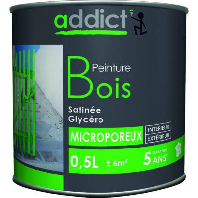  PEINT. BOIS 0.5L NOIR 