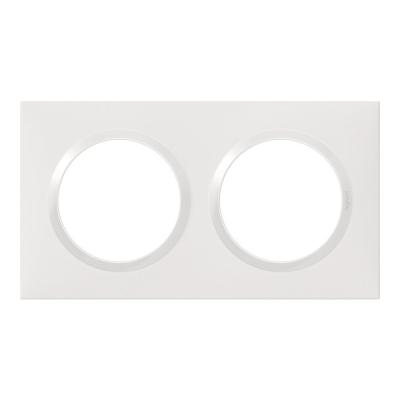  DOOXIE PLAQUE 2 POSTES BLANC 