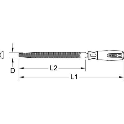  RAPE DEMI-RONDE BATARDE L250MM 