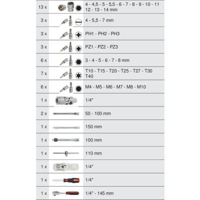  COFFRET DOUILLES ET ACC. 50PCS 