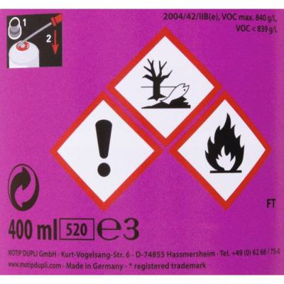  PEINTURE AER 400ML   FLUO ROSE 