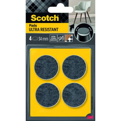  PATIN FEUT GRIS 34MM 4PCE 