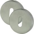  2 ROSACES SERRURE INOX MAT 