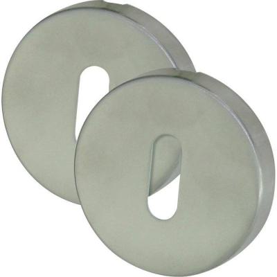 2 ROSACES SERRURE INOX MAT 