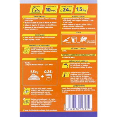  MORTIER RAPIDE           1,5KG 
