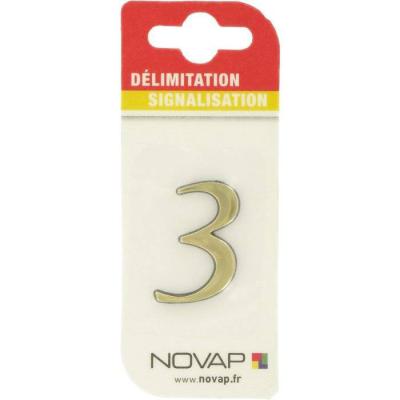  CHIFFRE RELIEF ADHESIF    OR 3 