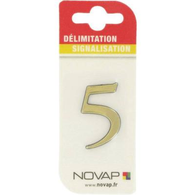  CHIFFRE RELIEF ADHESIF    OR 5 