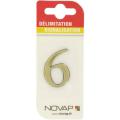  CHIFFRE RELIEF ADHESIF    OR 6 