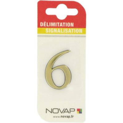  CHIFFRE RELIEF ADHESIF    OR 6 