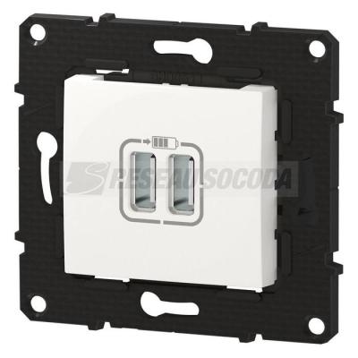  CHARG 2USB A+A 3A 15W NEIGE  ! 