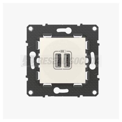  CHARG 2USB A+A 3A 15W NEIGE  ! 