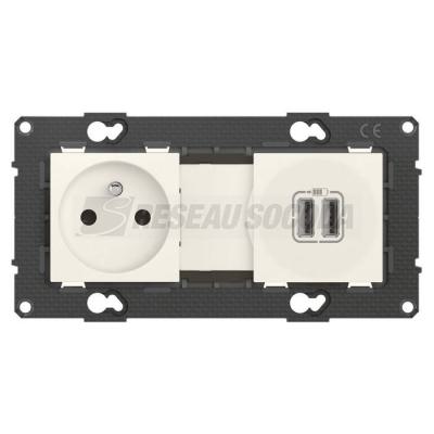  2P+T + 2 USB NEIGE 