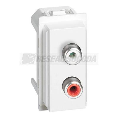  LNW PRISE 2XRCA 1M BLANC 