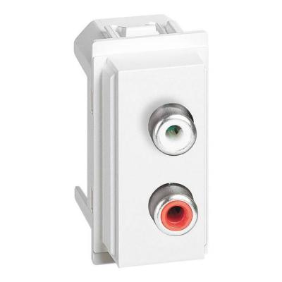  LNW PRISE 2XRCA 1M BLANC 