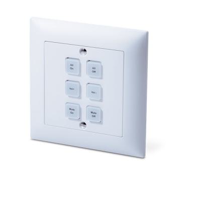  PLATINE MURALE 6 BOUTONS DE CO 