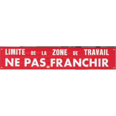  Banderole ''LIMITE ZONE DE TRA 