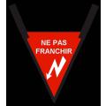  fanion rouge ''ne pas franchir 