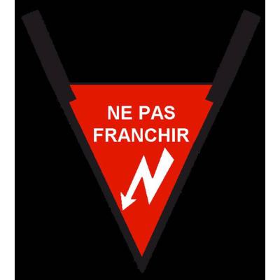 fanion rouge ''ne pas franchir 