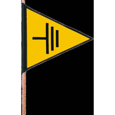  Fanion triangle jaune/noir 'te 