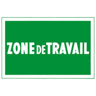  plaque alu ''zone de travail'' 