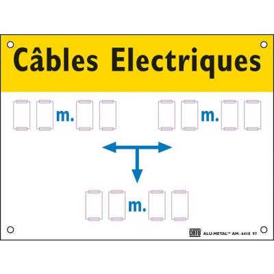  plaque alumetal ''cables enfou 