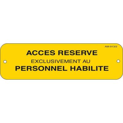  Affiche Alu''ACCES RESERVE PER 
