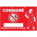  Affiche plastique ''CONSIGNE'' 