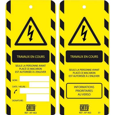  Affichette pla.''TRAVAUX EN CO 