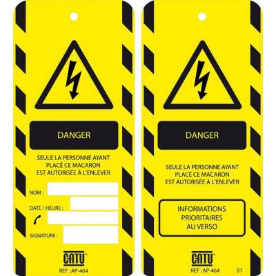  Affichette plastique ''DANGER' 