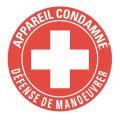  disque ''appareil condamne'' p 