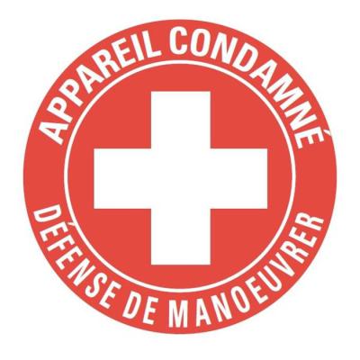  disque ''appareil condamne'' p 