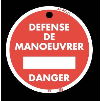  Macaron plast. ''DANGER'' O100 