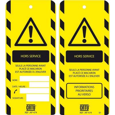  Affichette plast. ''HORS SERVI 