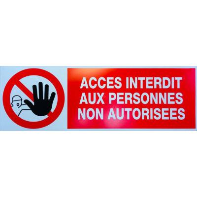  Affiche plast.''ACCES INTERDIT 