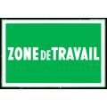  affiche plastique ''zone de tr 