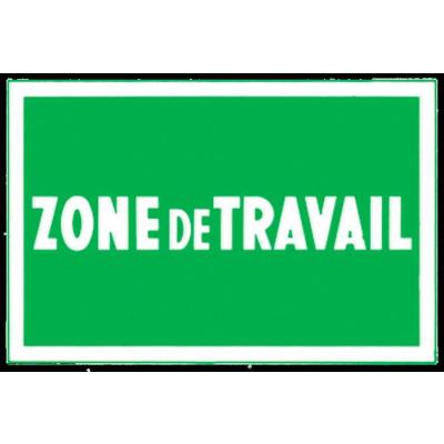  affiche plastique ''zone de tr 