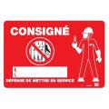  Affiche aimant�e ''CONSIGNE'' 