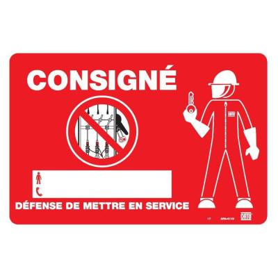  Affiche aimant�e ''CONSIGNE'' 